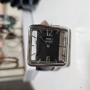 clear face fossil watch